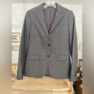 THEORY EVANSELYN Women Blazer Jacket 0 Grey Wool Office Business NWT
